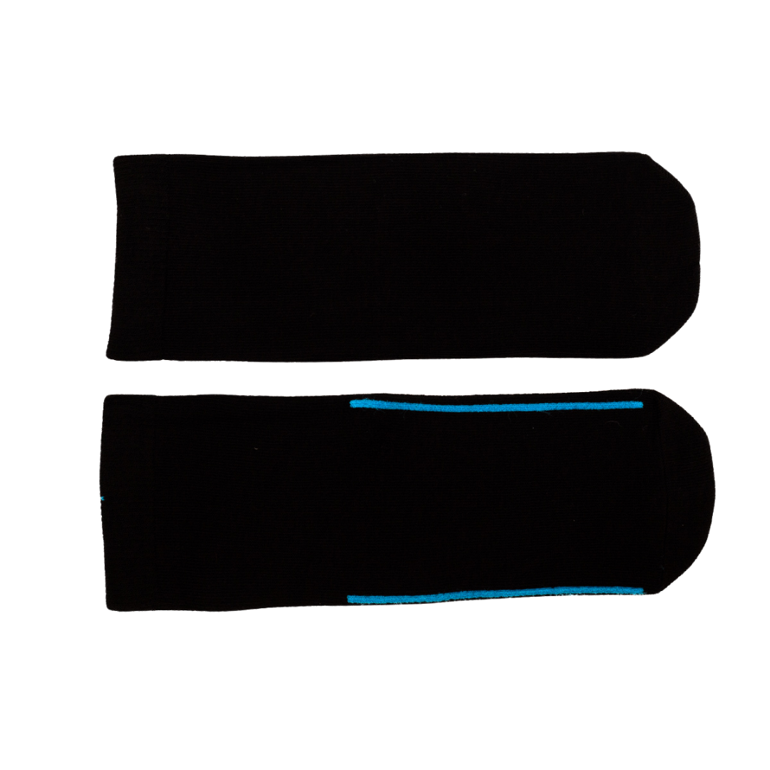 Seamless Feel Easy-on Socks with Guiding Line Black (Pack of 5)