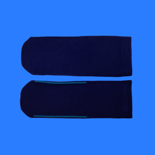 Seamless Feel Easy-on Socks with Guiding Line Navy (Pack of 5)