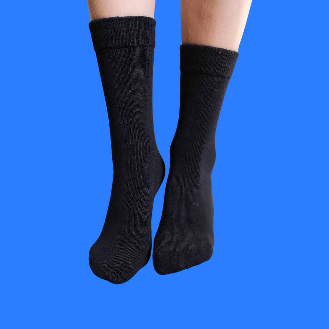 Seamless Feel Sensory Socks in Black (Pack of 5)
