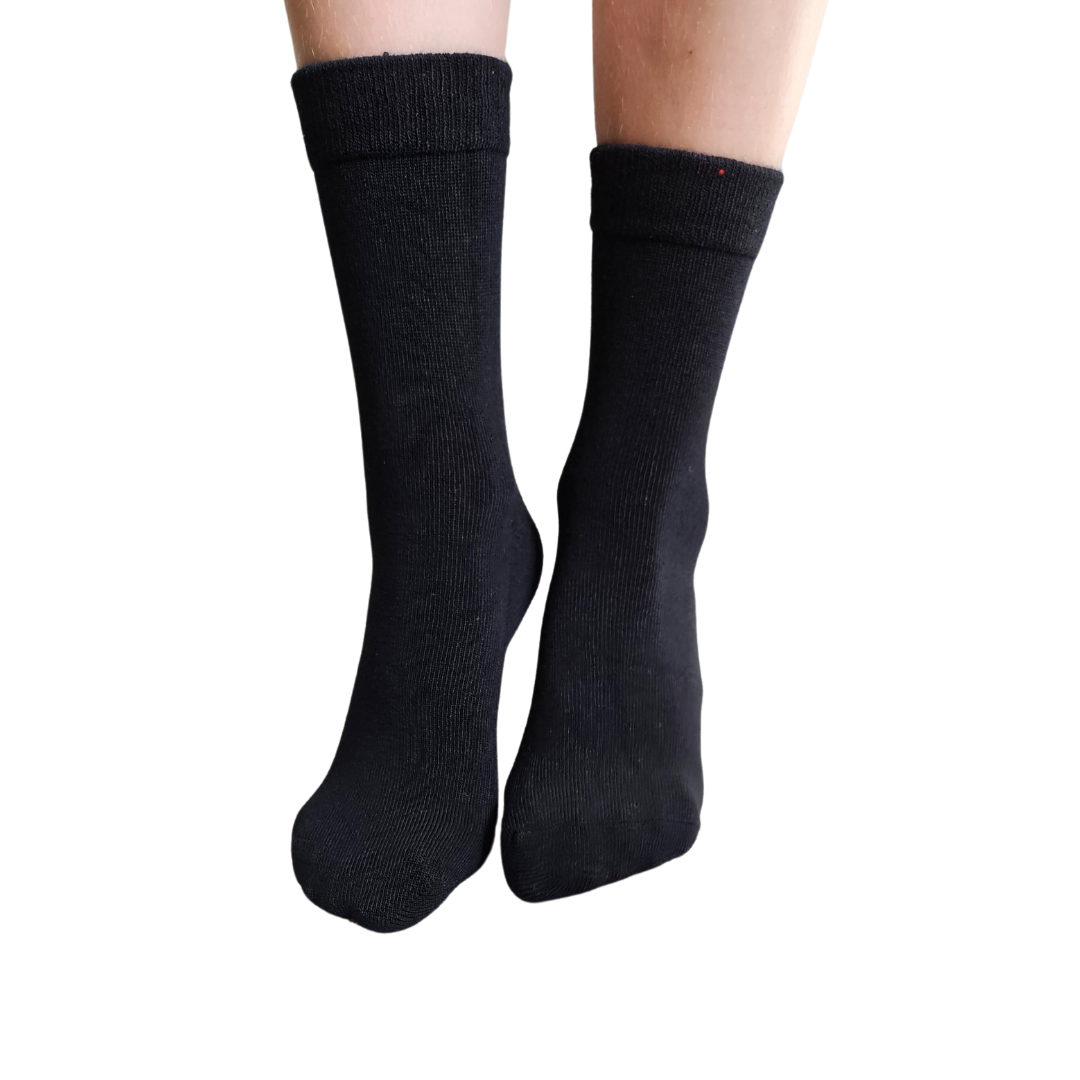 Seamless Feel Sensory Socks in Black (Pack of 5)