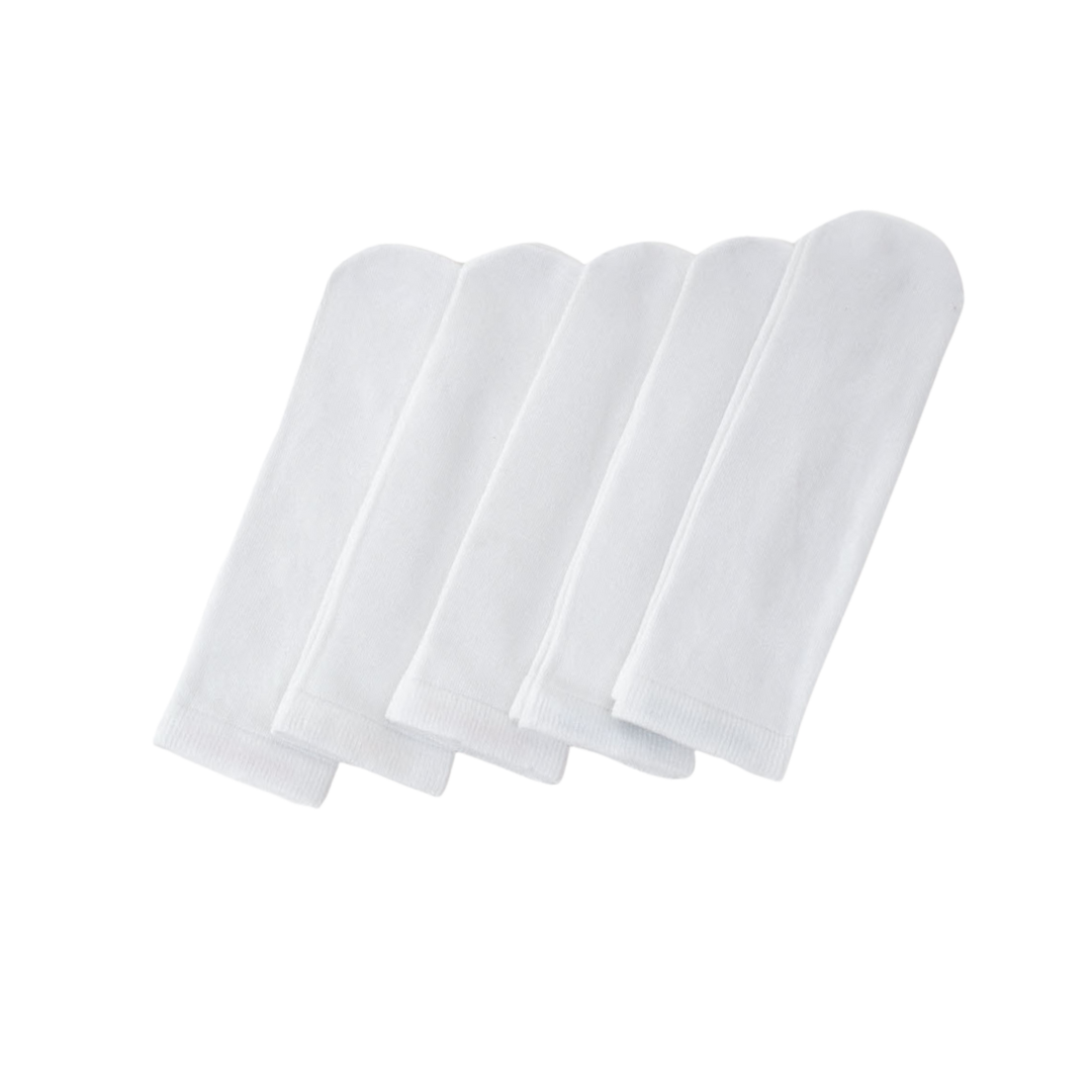 Seamless Feel Sensory Socks in White (Pack of 5)