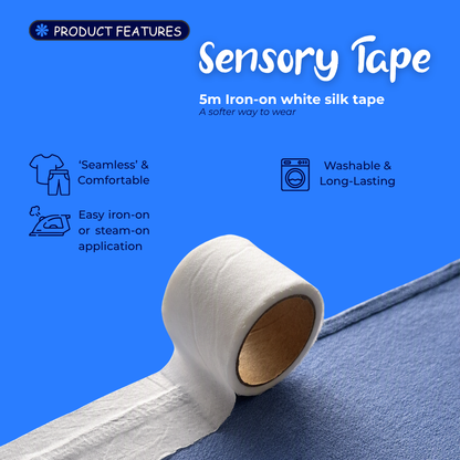 Sensory Tape 5m Iron-On White Silk Comfort Tape