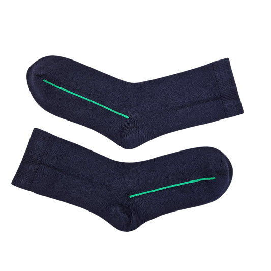 Seamless Feel Classic Socks with Guiding Line in Navy (Pack of 5)