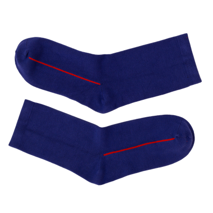 Seamless Feel Classic Socks with Guiding Line in Blue(Pack of 5)