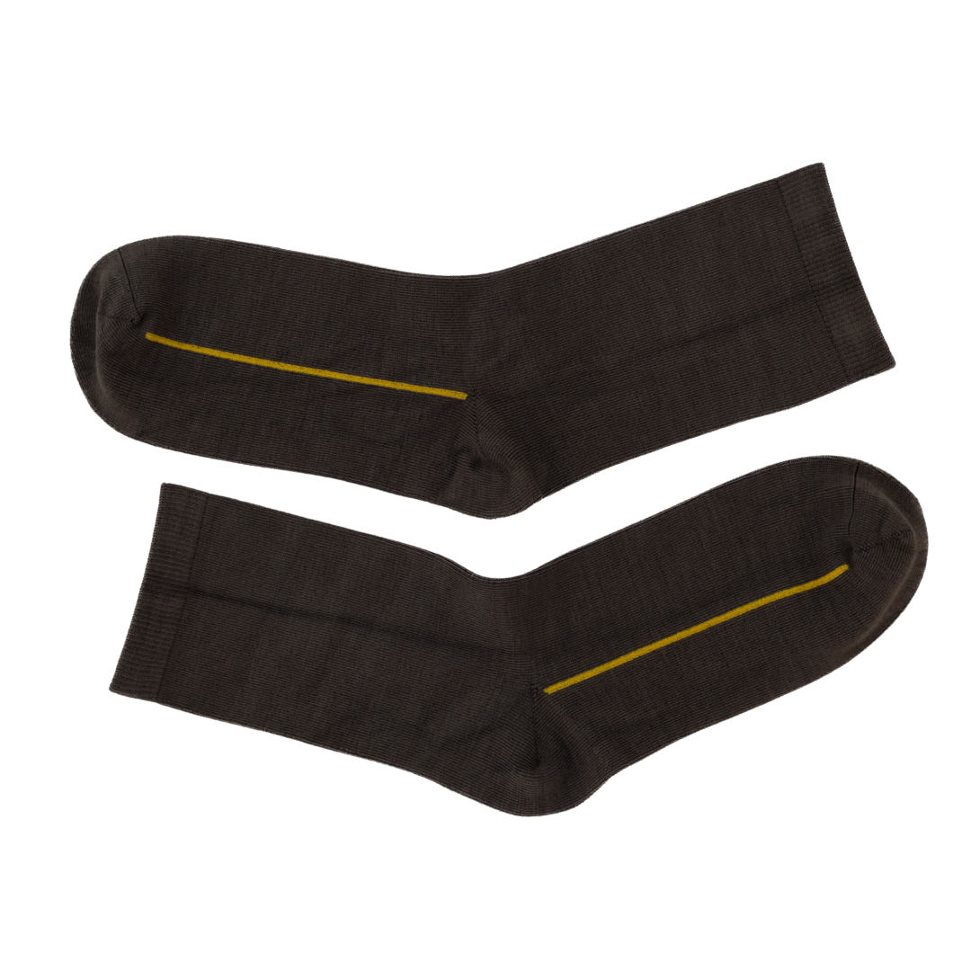 Seamless Feel Classic Socks with Guiding Line Grey (Pack of 5)