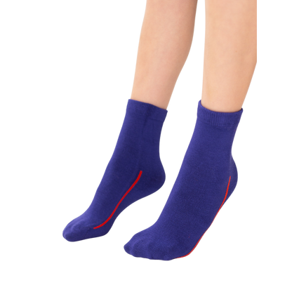 Seamless Feel Easy-on Socks with Guiding Line Blue (Pack of 5)