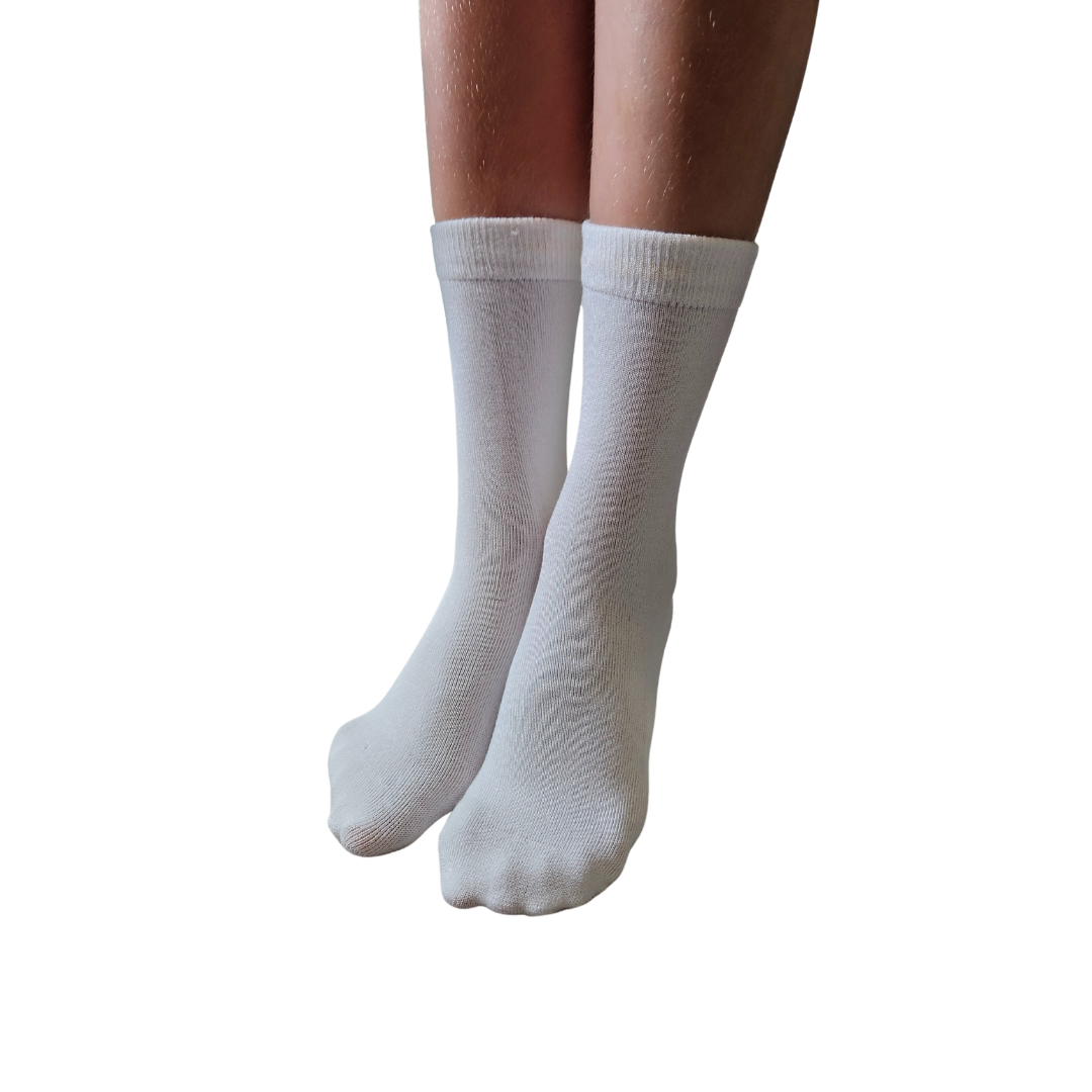 Seamless Feel Sensory Socks in White (Pack of 5)