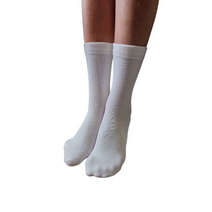 Seamless Feel Sensory Socks in White (Pack of 5)